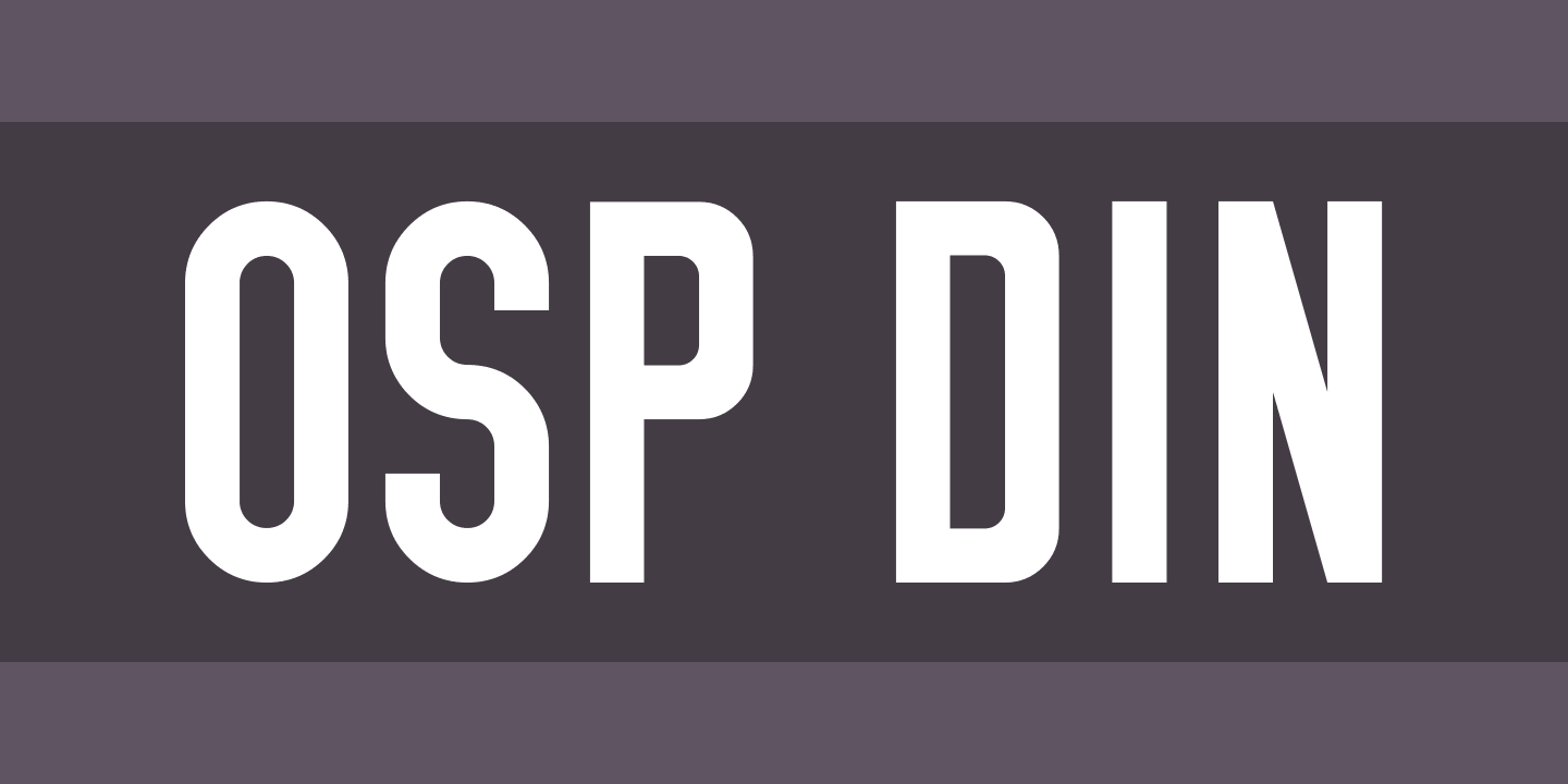 OSP DIN Font